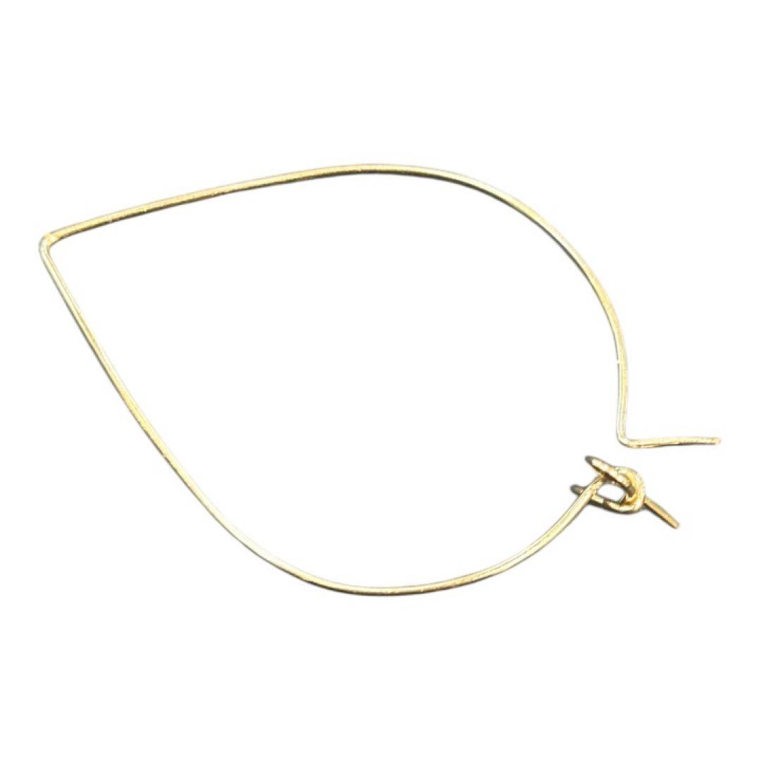 「再々終値下げ」14Kリボンモチーフ フープピアス 本日24:00時まで