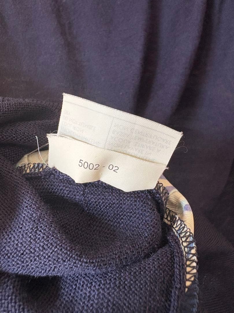 Salvatore Ferragamo シルク ニットタンクトップ ネイビー