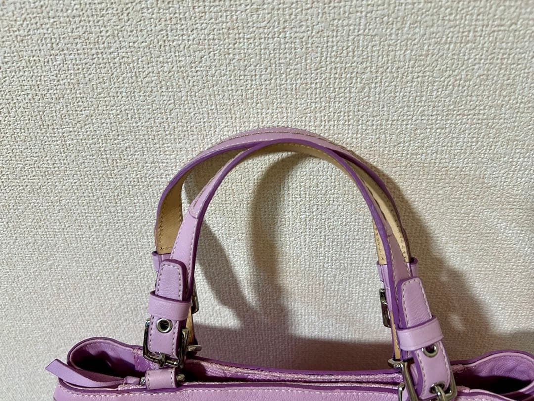 COACH コーチ　ショルダーバッグ　肩掛け　シグネチャー　ピンク　収納袋付き