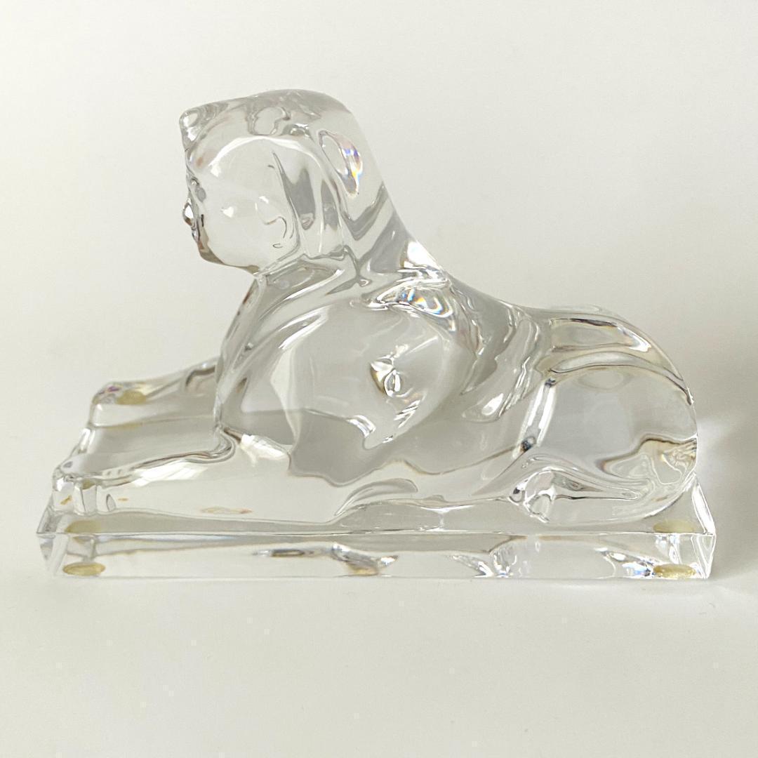 美品【バカラ】動物 スフィンクス 置物 インテリア★美品★幸運★魔除け