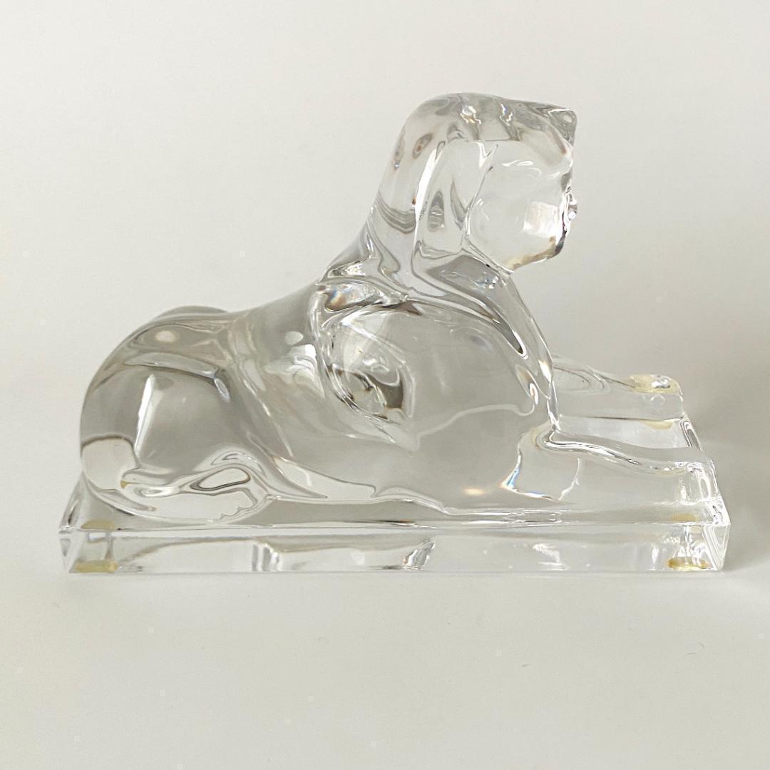 美品【バカラ】動物 スフィンクス 置物 インテリア★美品★幸運★魔除け