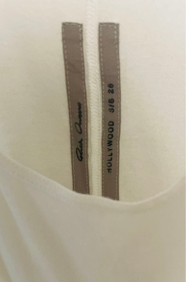 25ss RICK OWENS Basic リブタンクトップ Milk