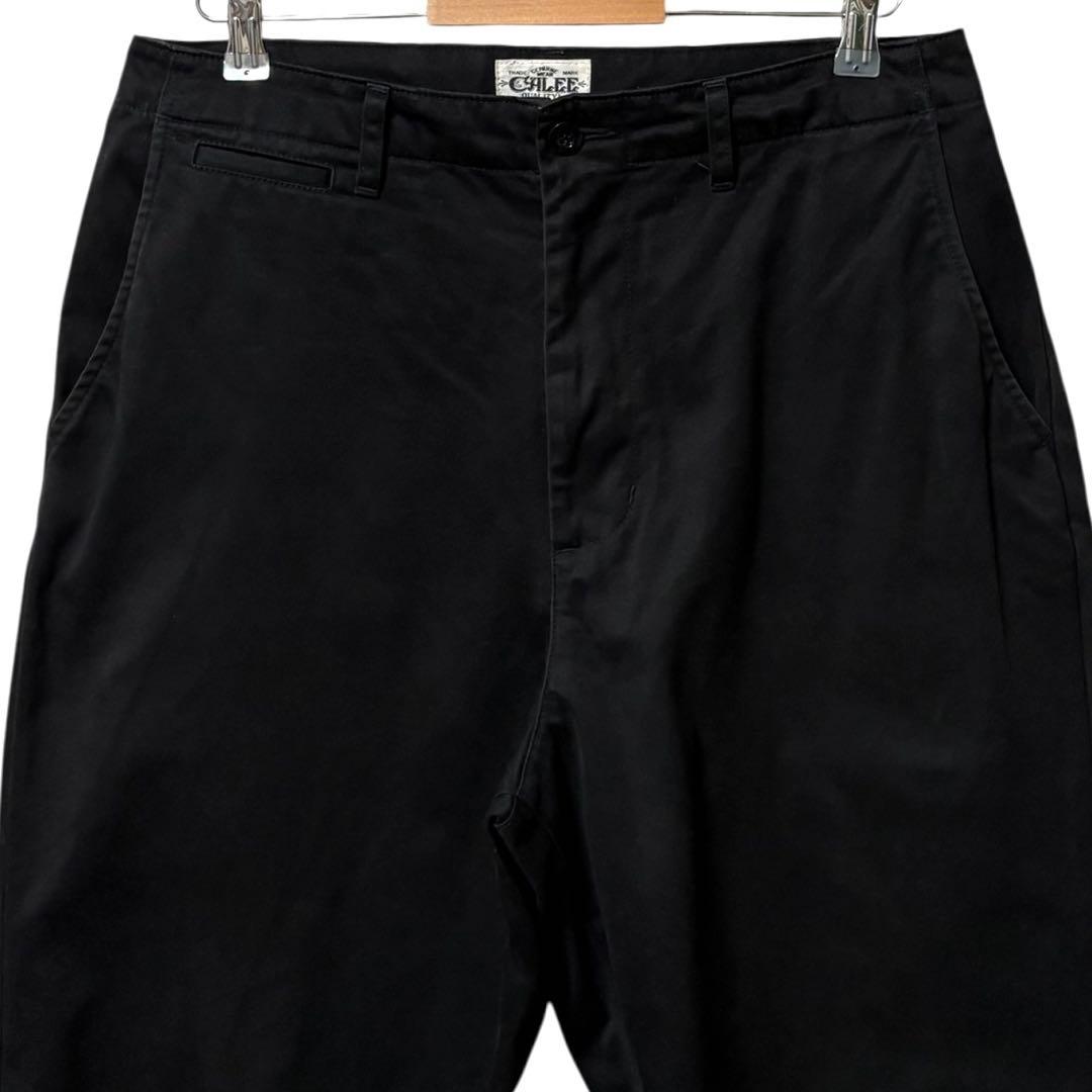 CALEE キャリー ワイドチノトラウザー ルードアメカジバイカー 黒 L