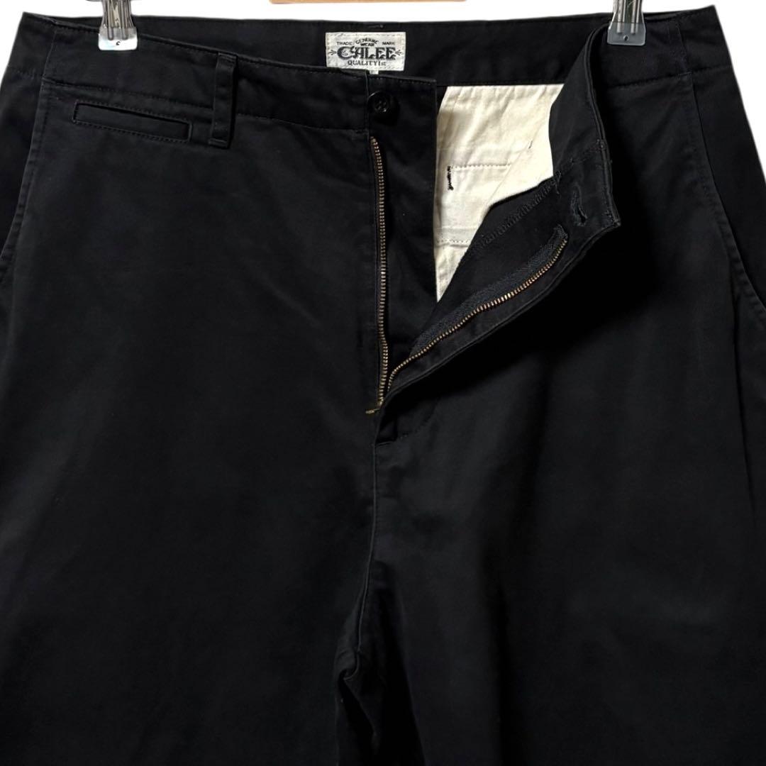 CALEE キャリー ワイドチノトラウザー ルードアメカジバイカー 黒 L
