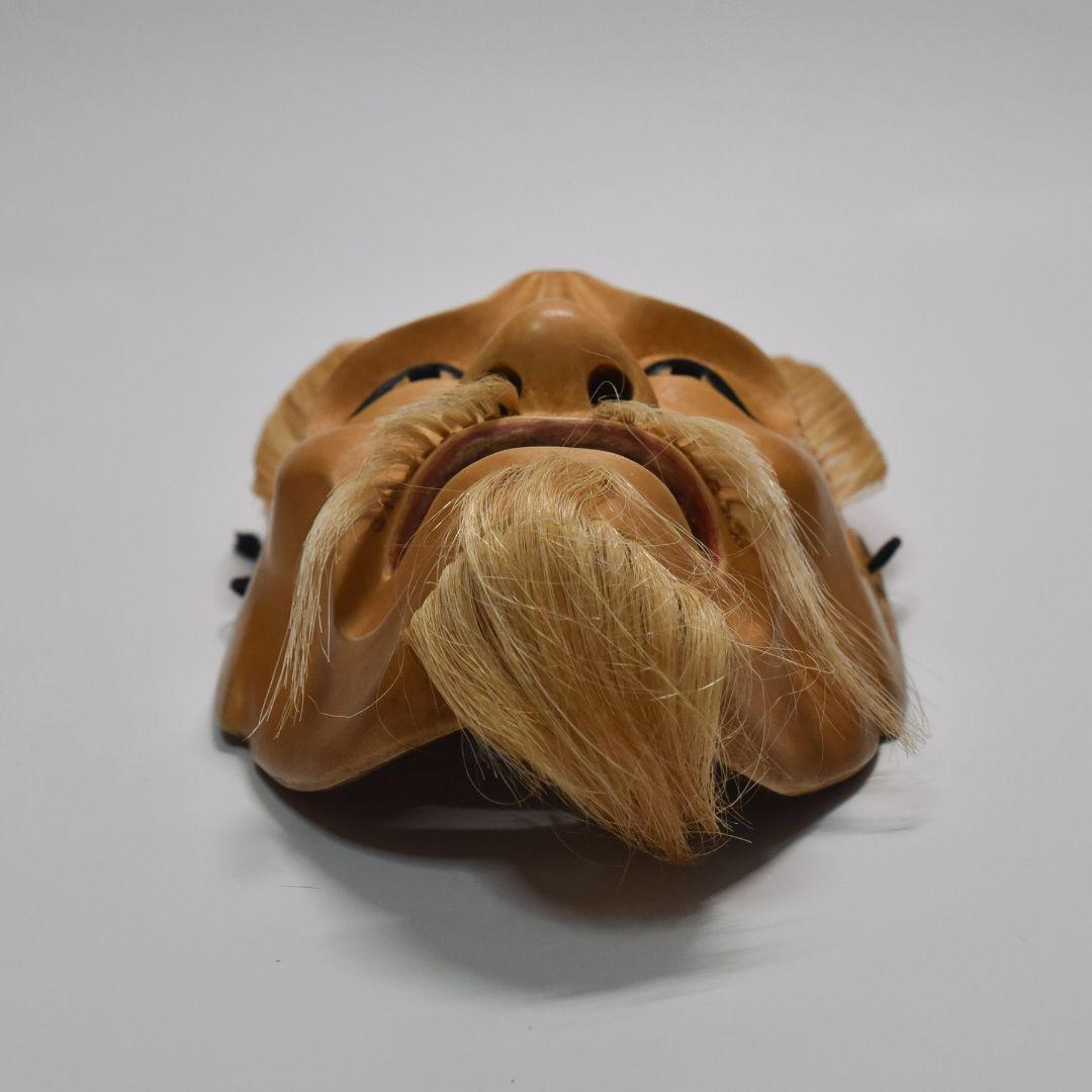 能面 朝倉尉 烙印あり 能面袋付き 美品(I2)