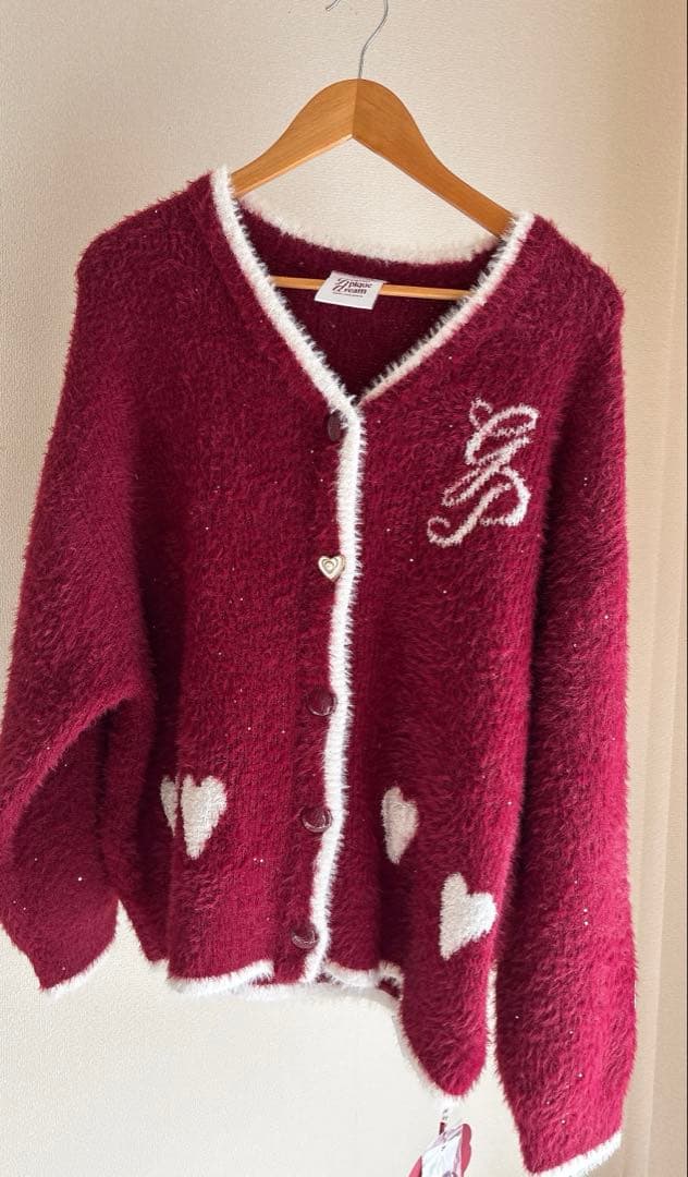 ジェラートピケ　ラメフェザーカーディガン