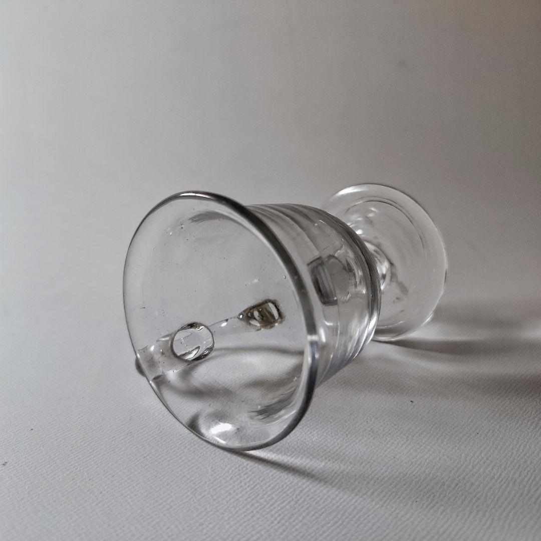 手付きアイスクリームコップ　【和ガラス　江戸ガラス　プレスガラス】