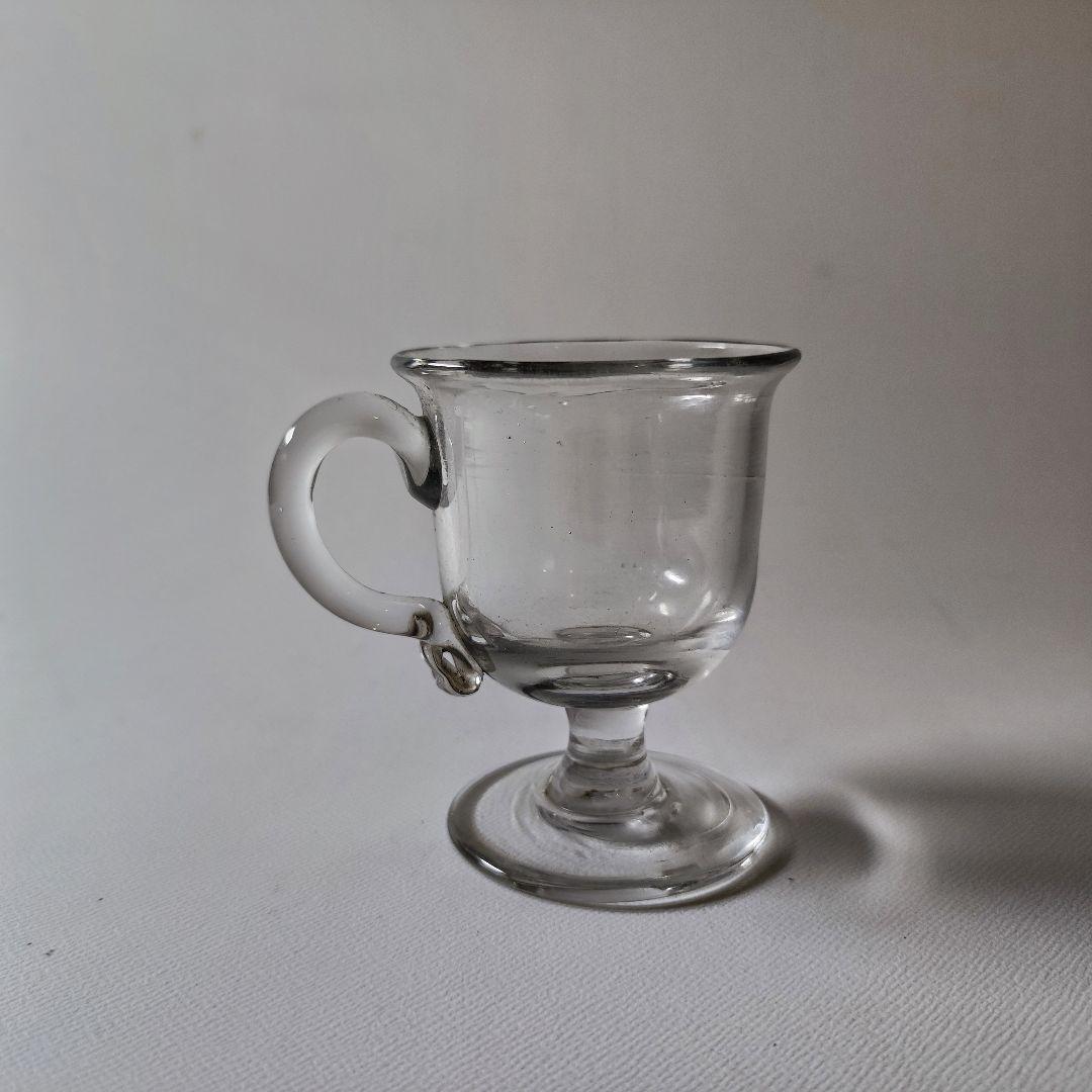 手付きアイスクリームコップ　【和ガラス　江戸ガラス　プレスガラス】