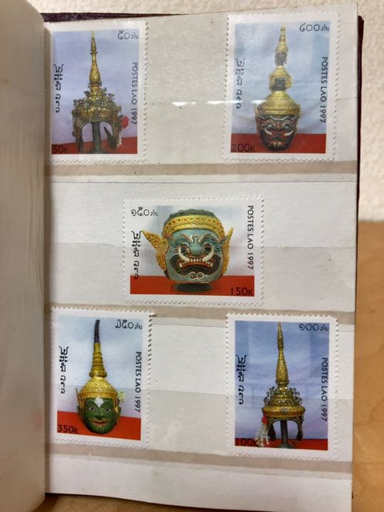 外国切手 中国/カザフスタン/タイ/ラオス (超レア・未使用・非売品・政府公式)
