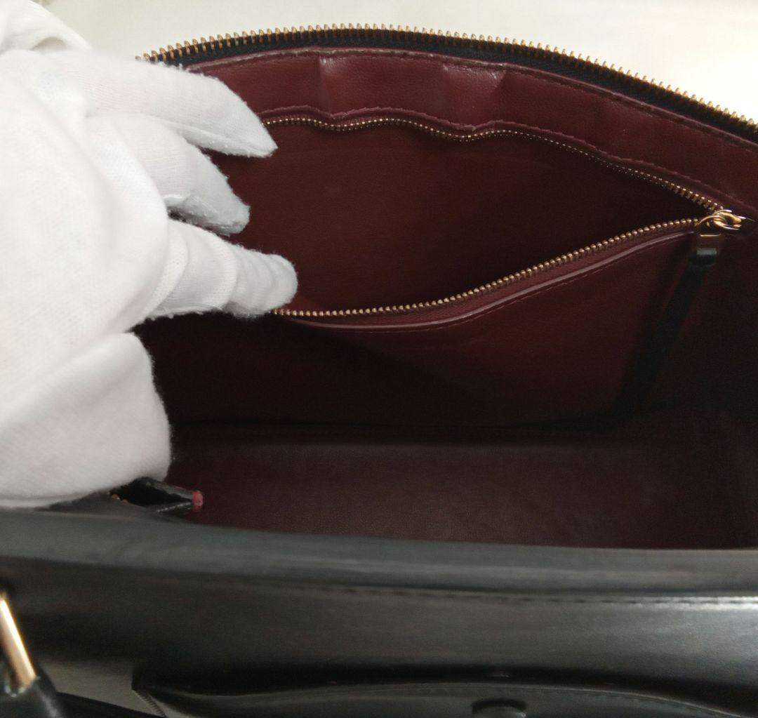 美品 CÉLINE セリーヌ エッジ ブラック レザー ハンドバッグトートバッグ