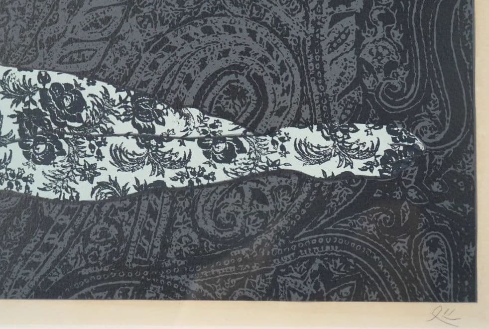 加山又造 レースの裸婦1 石版画挂额