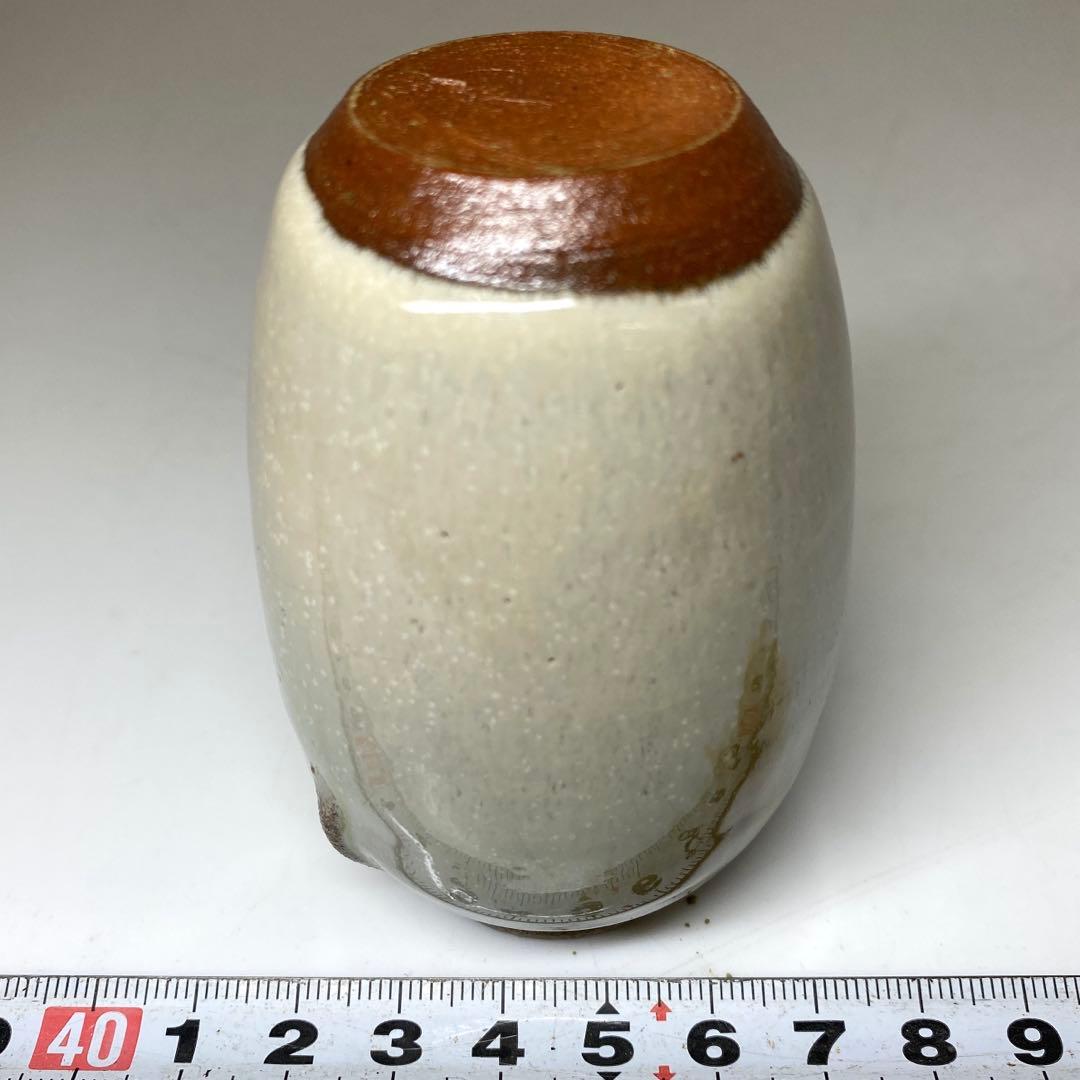 ☆茶3赤膚焼　大塩正人　茶入　共箱 高さ約8.5cm 東N7-1025②