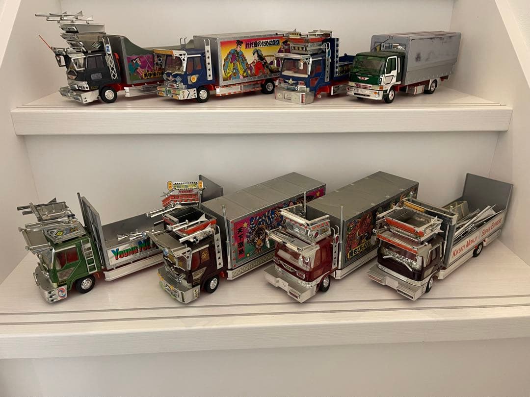 デコトラプラモデル全部セット　年代物当時物アオシマ　ジャンクレストアベース希少