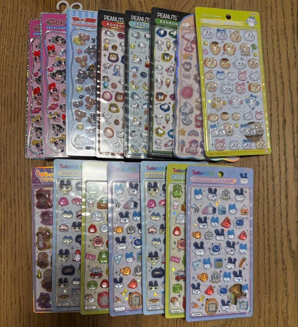 ボンボンドロップシール ディズニー サンリオ オリジナル まとめ売り 84枚