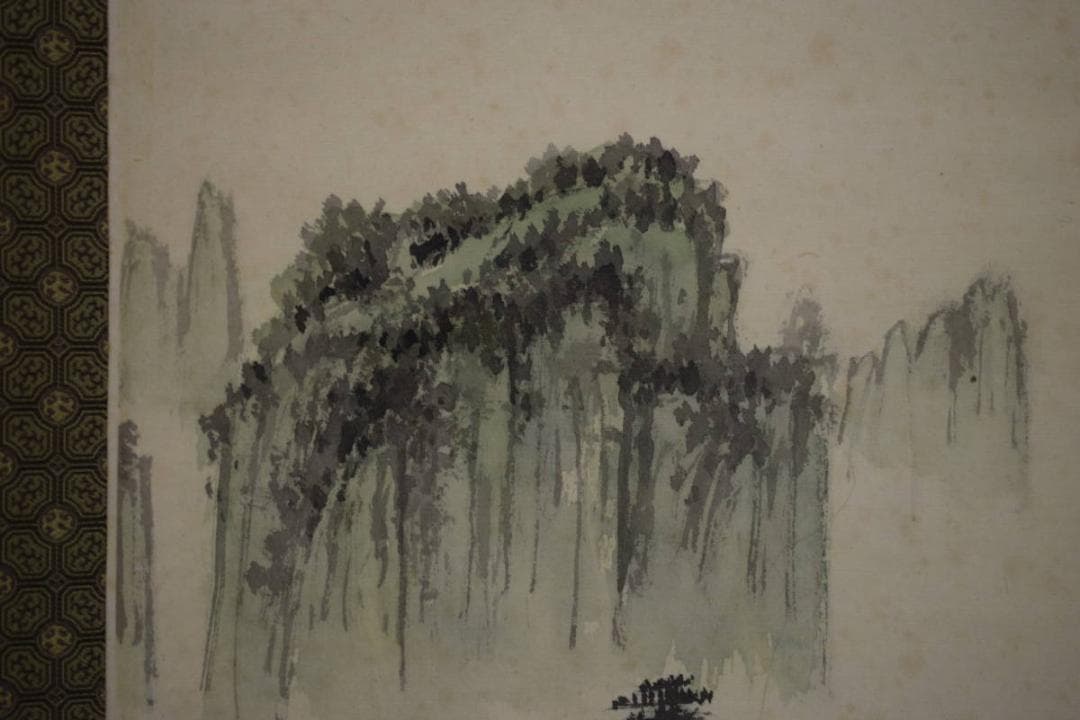 不詳/作者不詳/中国画/谿山翠靄/山水図/布袋屋掛軸HJ-728