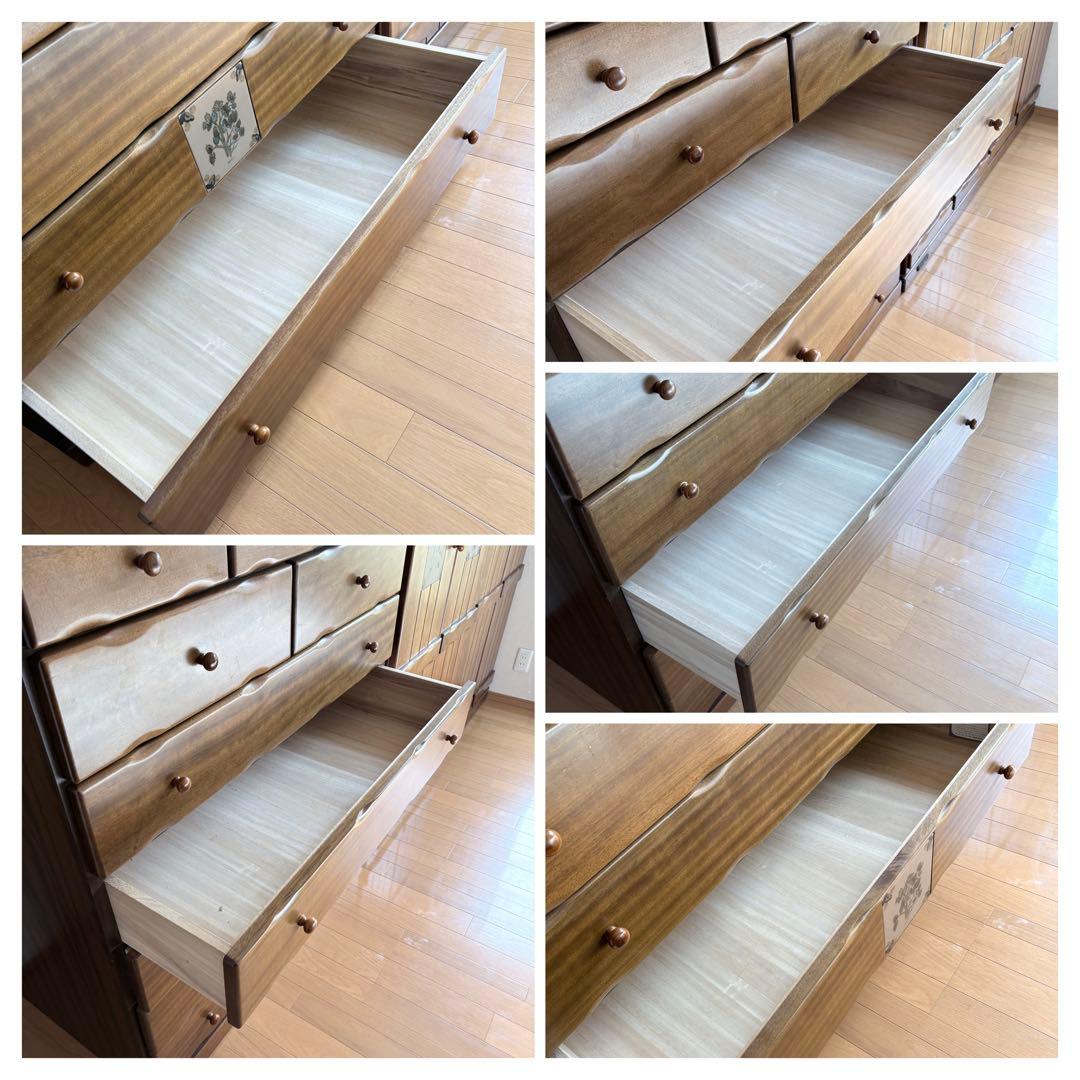 引越し処分 1/25まで｜スパニッシュ調 アンティーク タンスA 大型家具