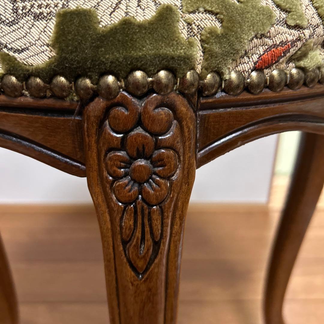 ゴブラン織調ウッドスツール