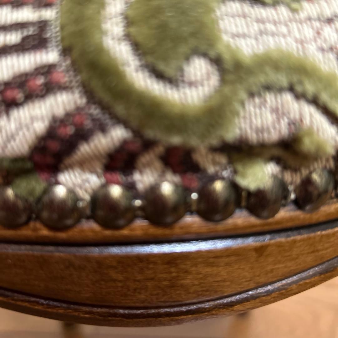 ゴブラン織調ウッドスツール