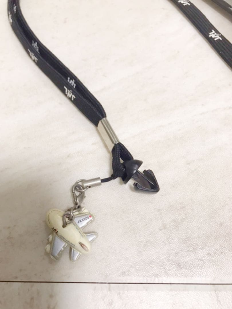 JAL ストラップ　飛行機付　20年前のデザイン