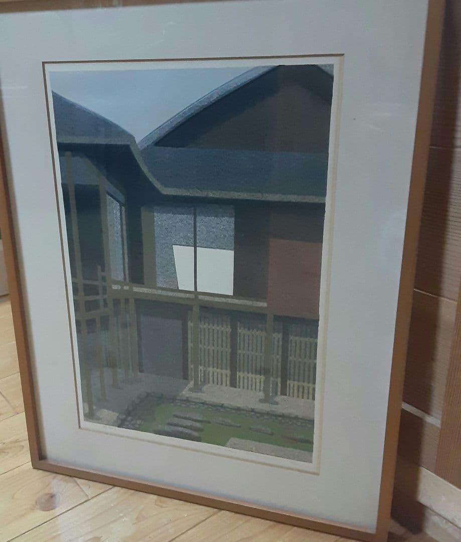 井堂雅夫　木版画　桂離宮 Ⅰ　1983年