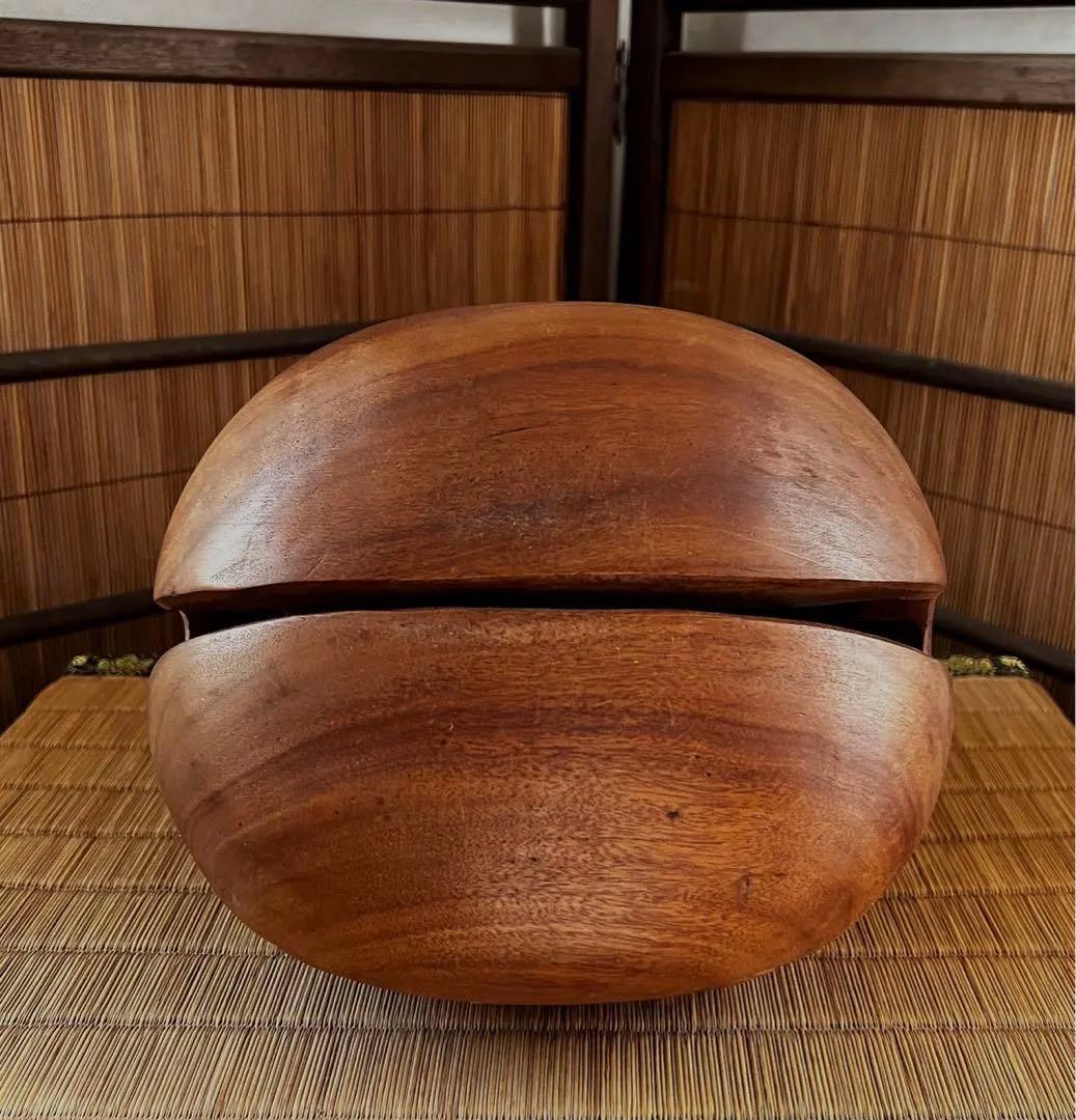 仏教美術 上級 細密 古木 龍彫り 玉鱗 職人手彫り 時代 木魚 本体