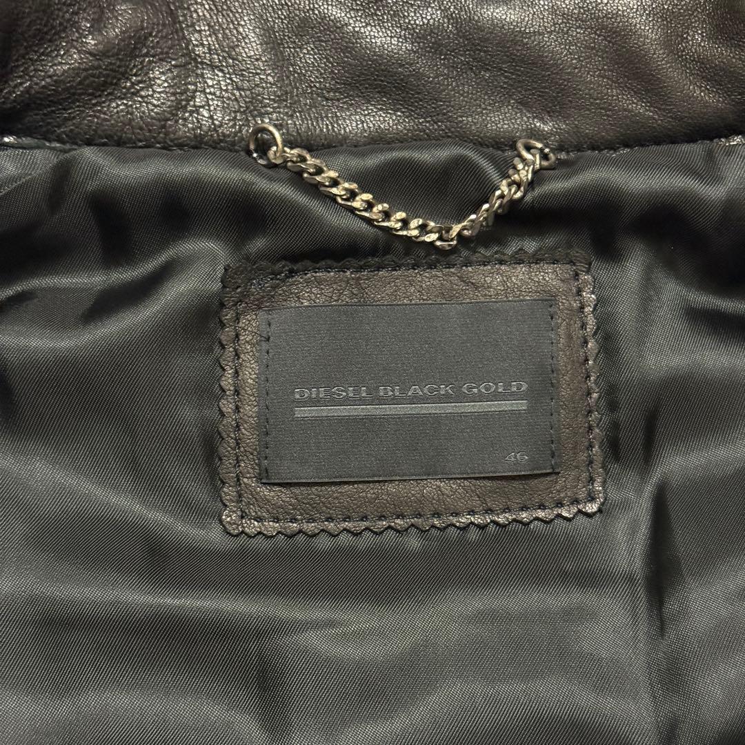 美品　ディーゼル　ラムレザージャケット　46 M 黒