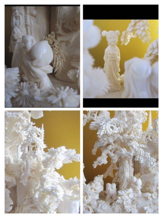 中国  細密  彫刻 置物