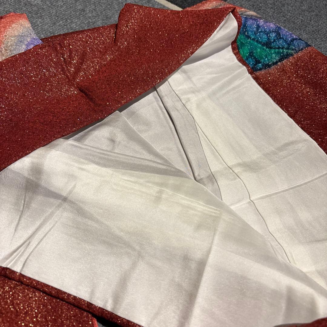 【1/1】振袖（作家物）☆風景画（紅色）