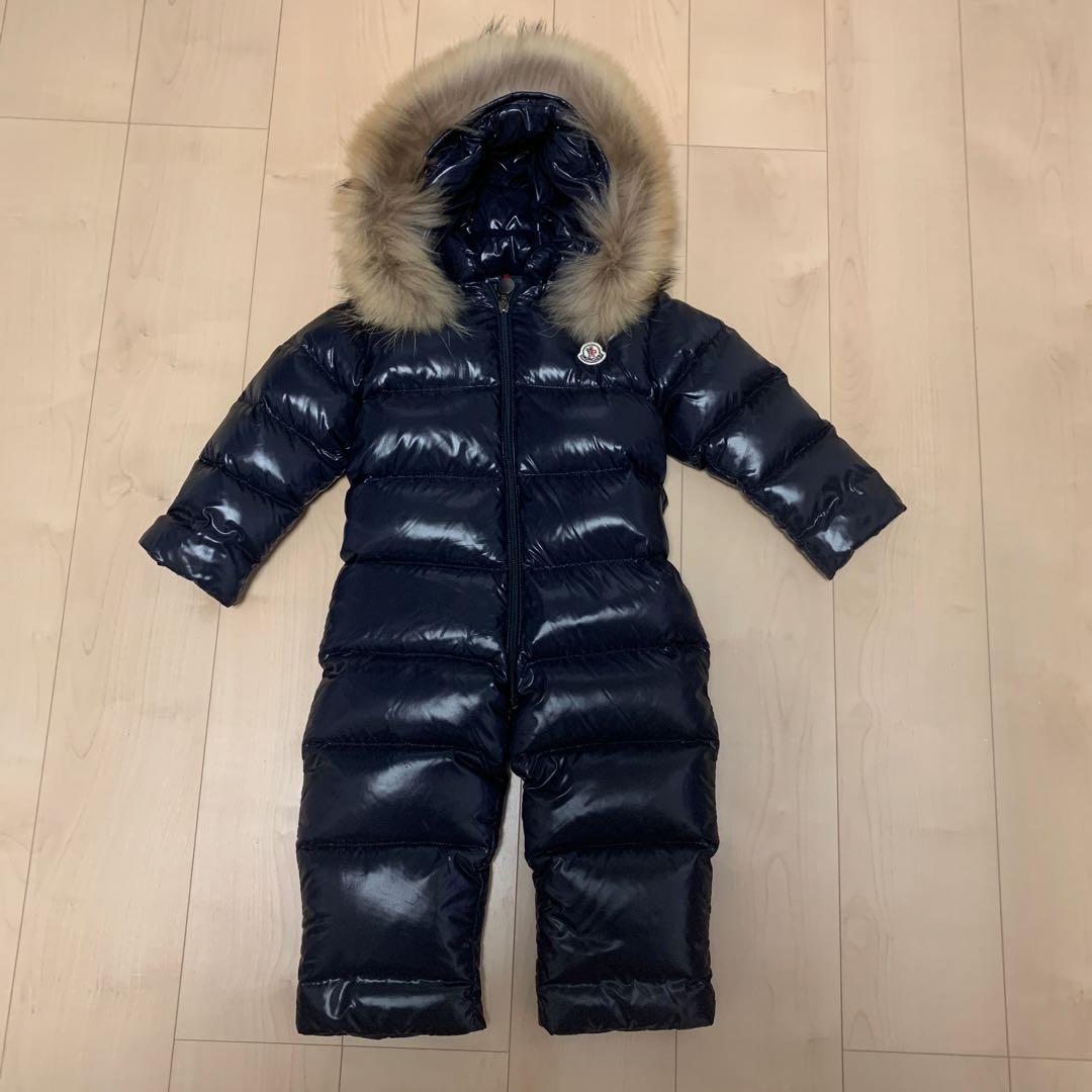 MONCLER ネイビー ファー付きダウン　90