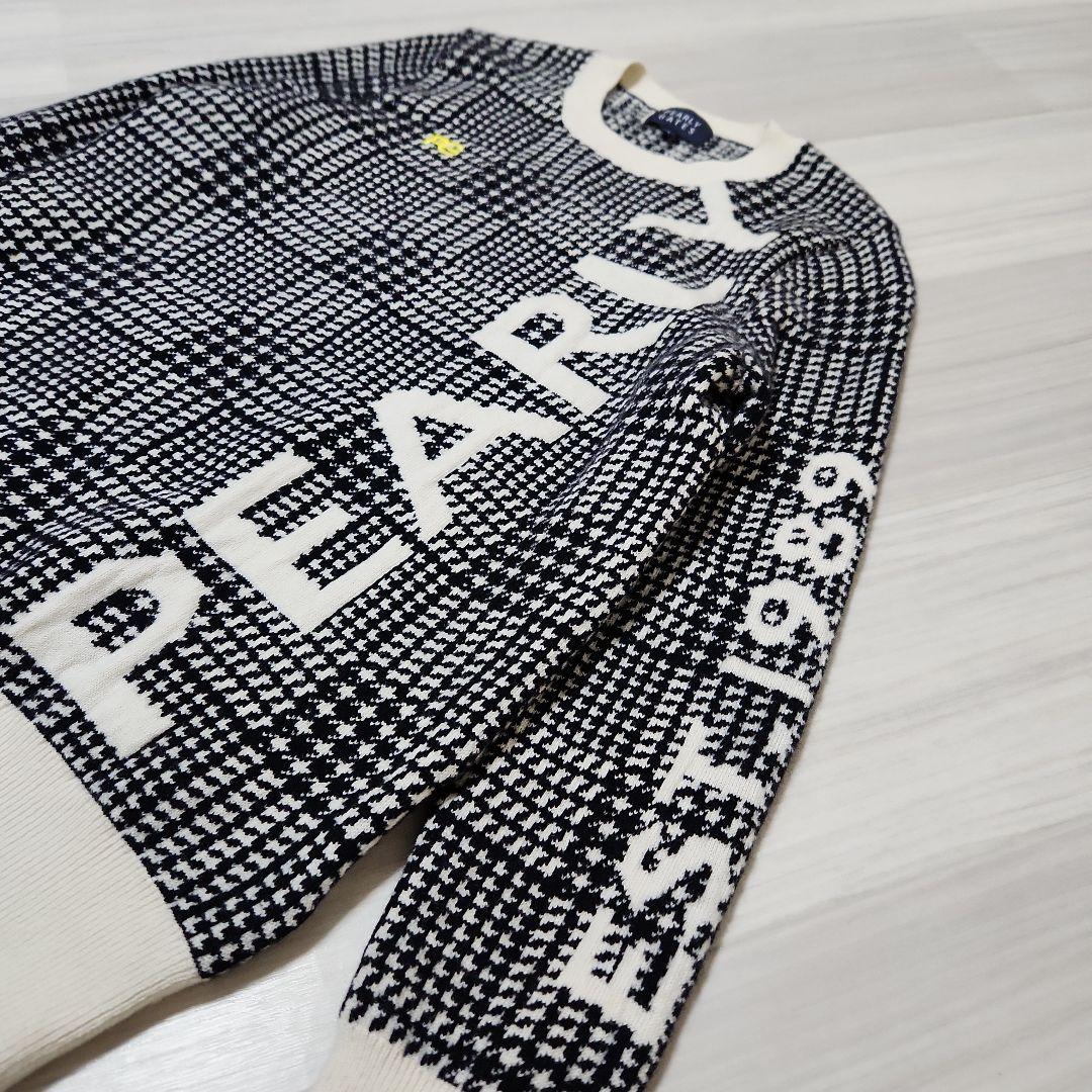 ☆PEARLY GATES☆ゴルフカシミヤ100％ニット 千鳥柄 1M 黒白黄