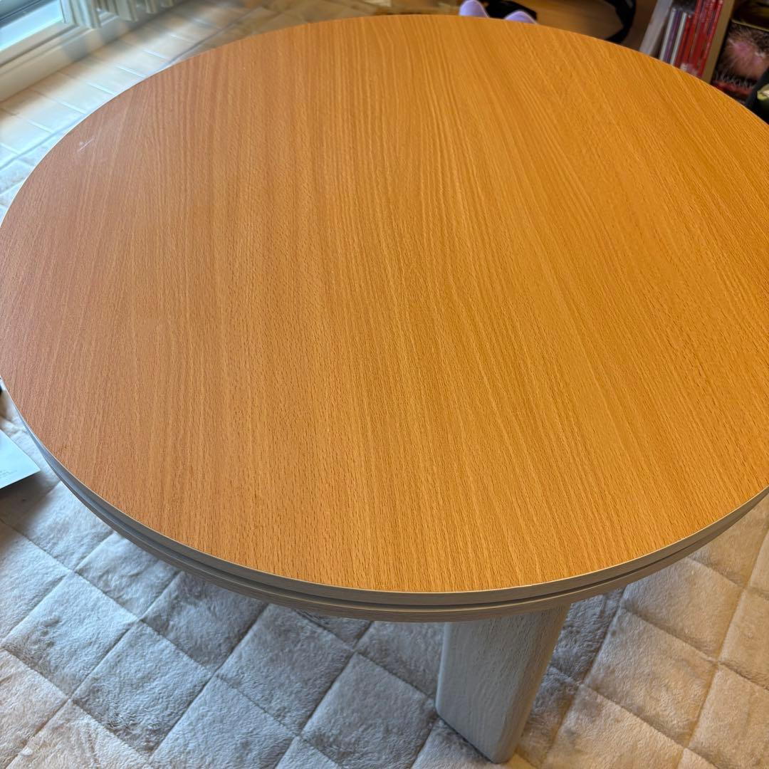 ベージュ フリースこたつ リバーシブル天板