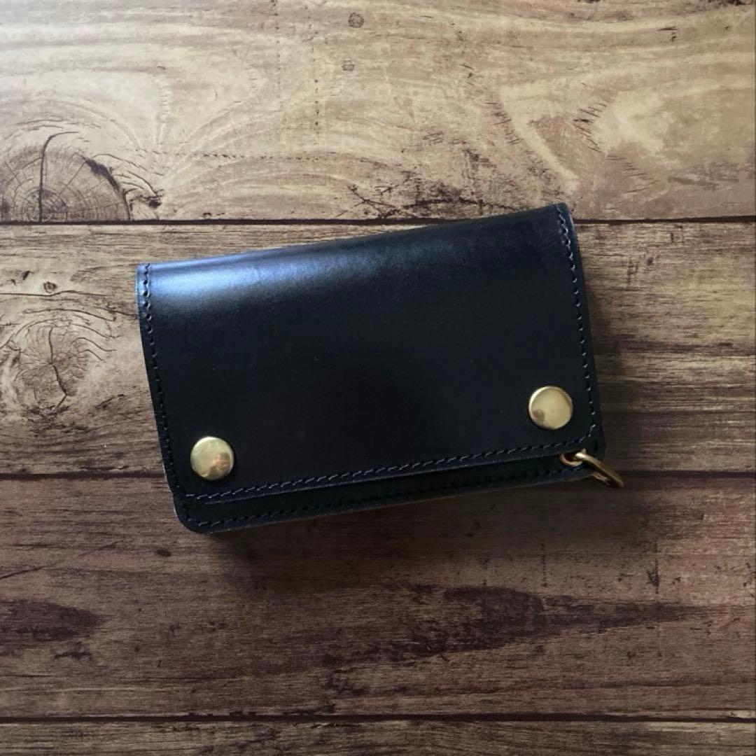 【こまきちふーかせ】ミドルトラッカーウォレット 3層【お札を折らずに収納】