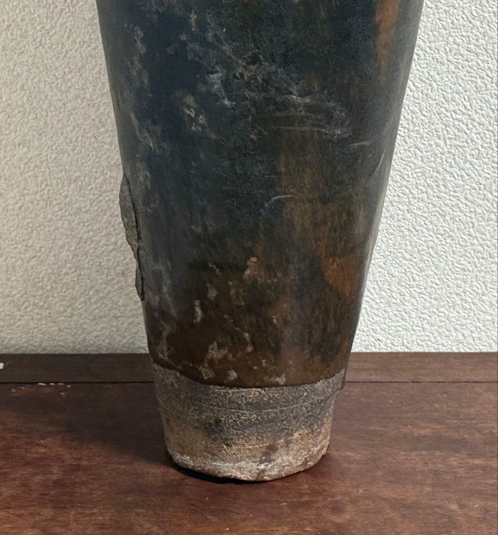 中国　宋〜遼時代　磁州窯鳥もも瓶　アンティーク　送料込み250905