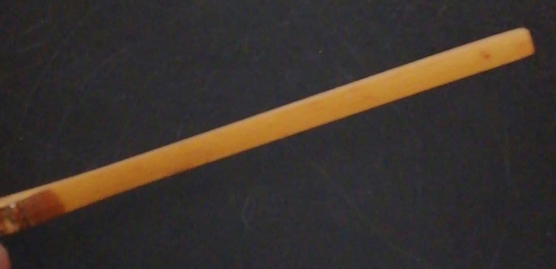 宗完書付　歌銘　銘『初しぐれ』　茶杓　共箱　茶道具