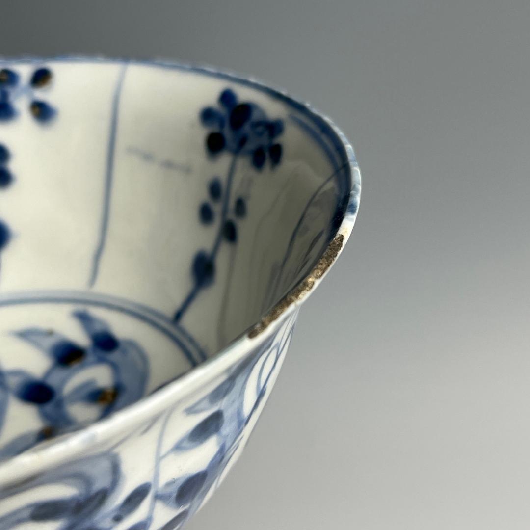 鹿紋鉢 古染付 明時代 中国美術 擺件 旧家 766+