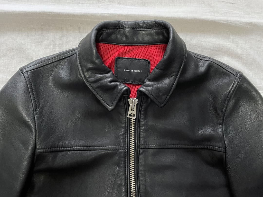 ナノユニバース シープスキン 羊革 シングス ライダースジャケット