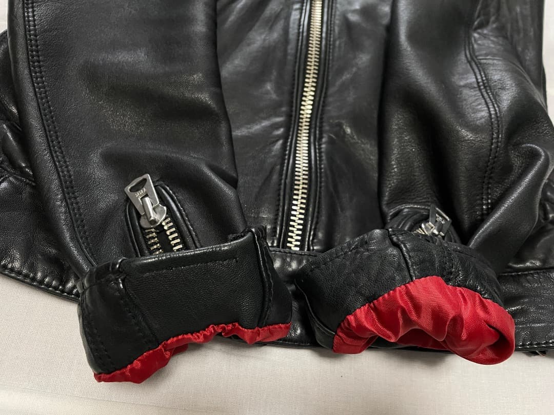 ナノユニバース シープスキン 羊革 シングス ライダースジャケット