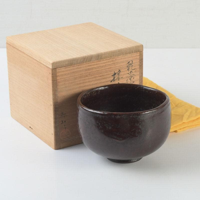 茶道具　泰山作　乾漆塗　抹茶碗　共箱　V　9626