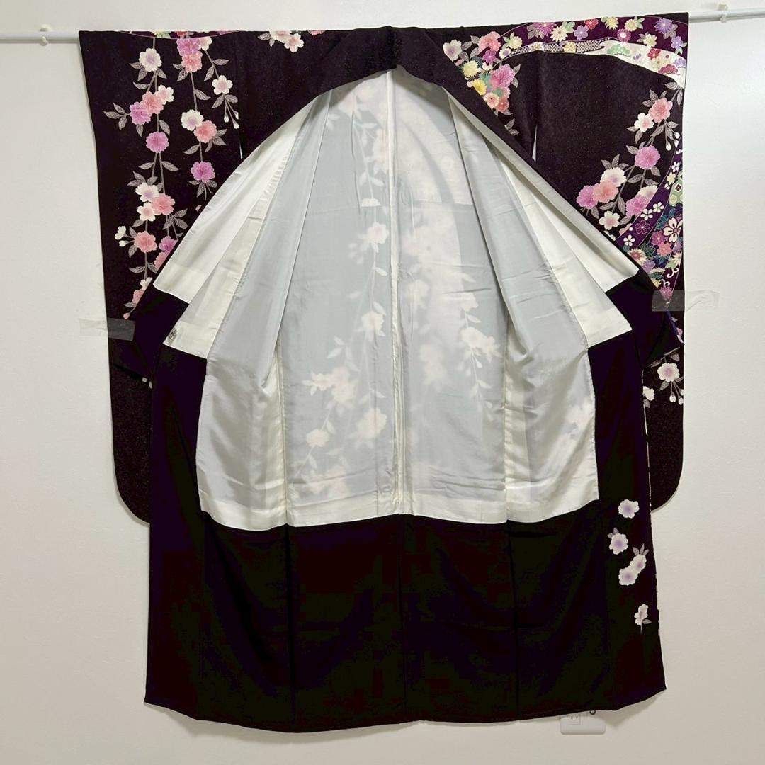 KP1780 振袖 身丈172cm 正絹 着物 成人式 トールサイズ