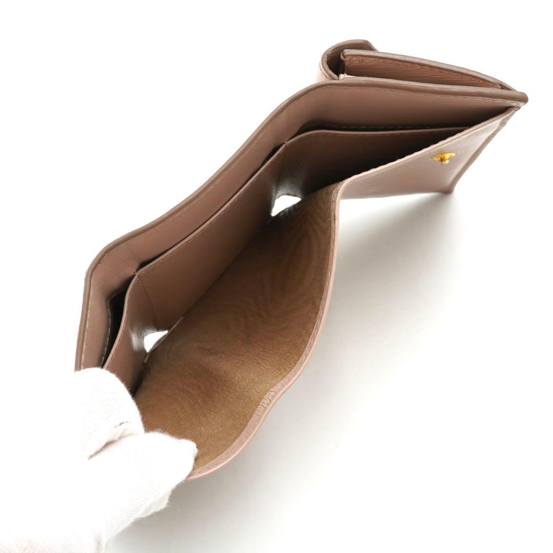 ✨未使用展示品・箱保証書付き✨　PRADA ミニ財布　ヴィッテロムーブ　三つ折り