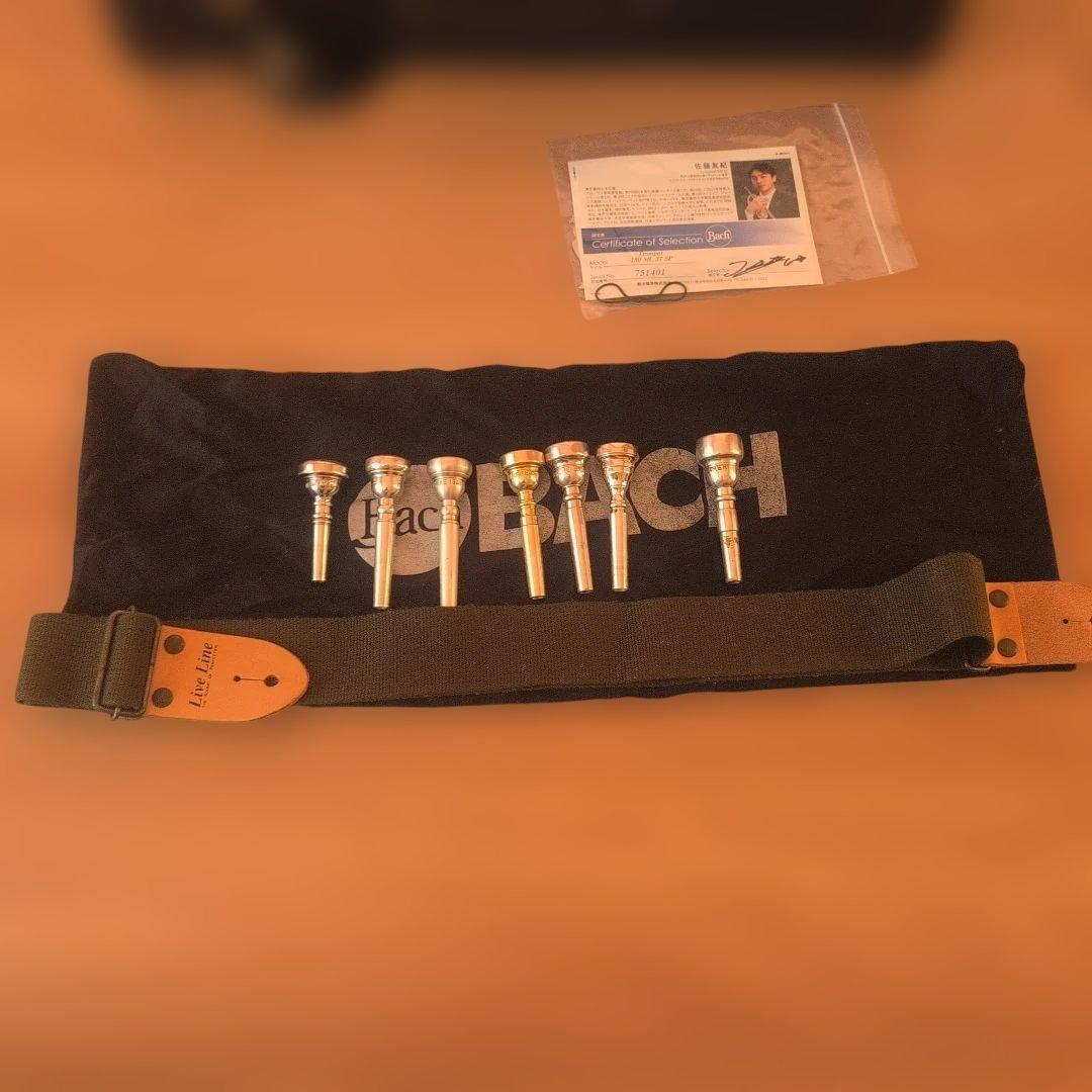 Bach トランペット 本体 銀メッキ　180ML37SP マウス７本等８