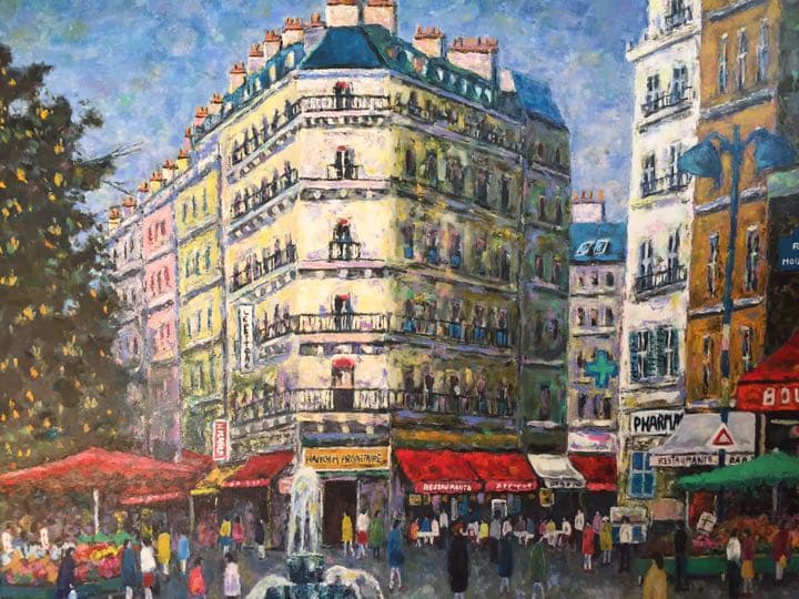 パリの街角② 油彩 nakano yasutaro