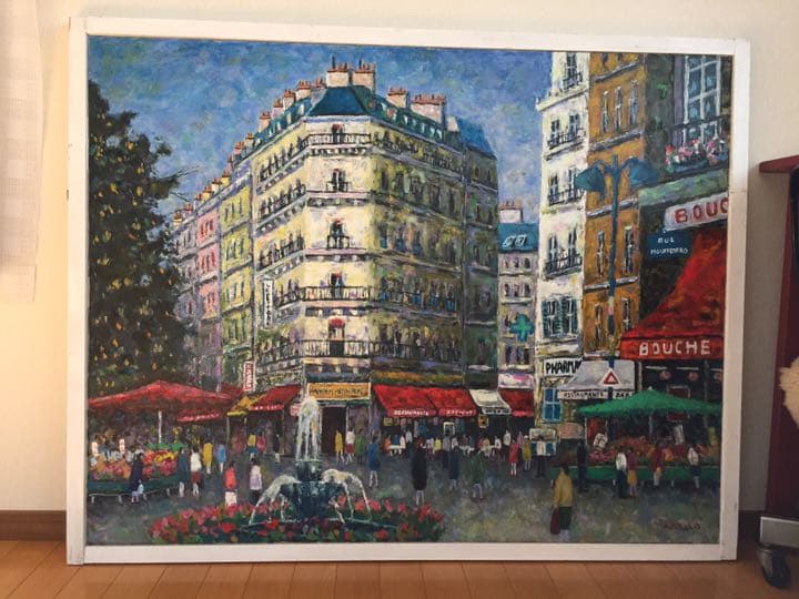 パリの街角② 油彩 nakano yasutaro