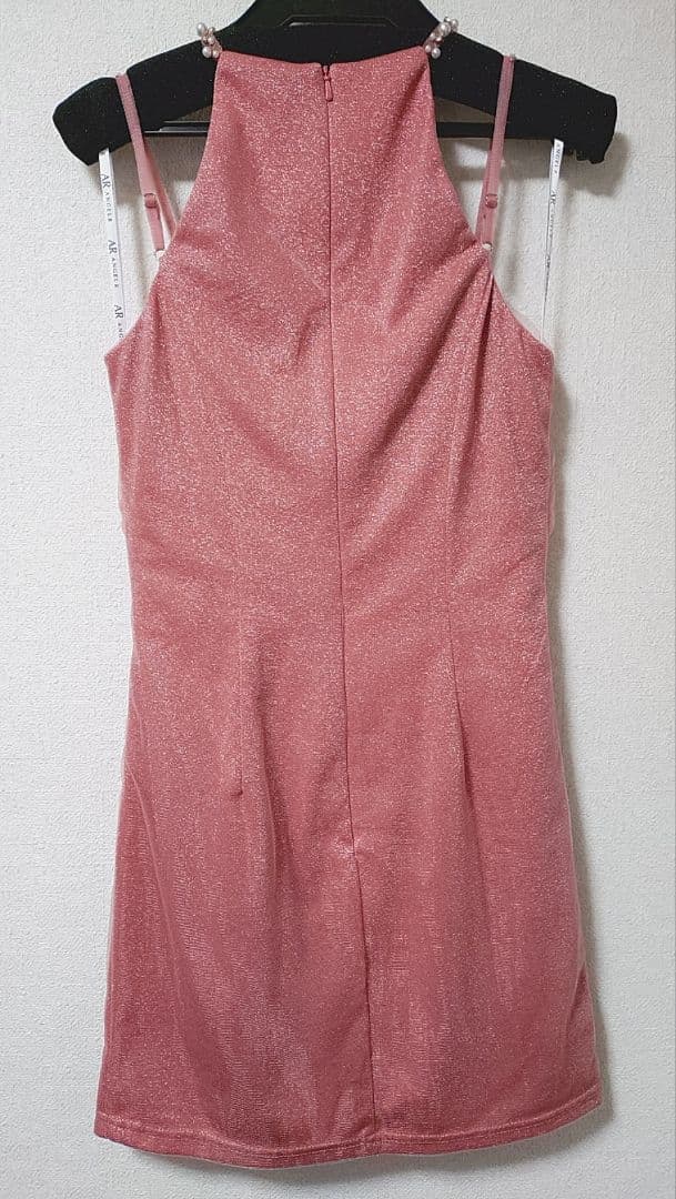 【エンジェルアール】ホルターネックバストカットビジューパールタイトミニドレス