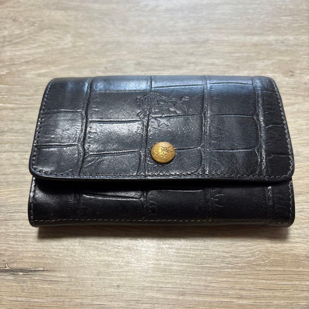 イルビゾンテ　クロコエンボスレザー　2つ折り