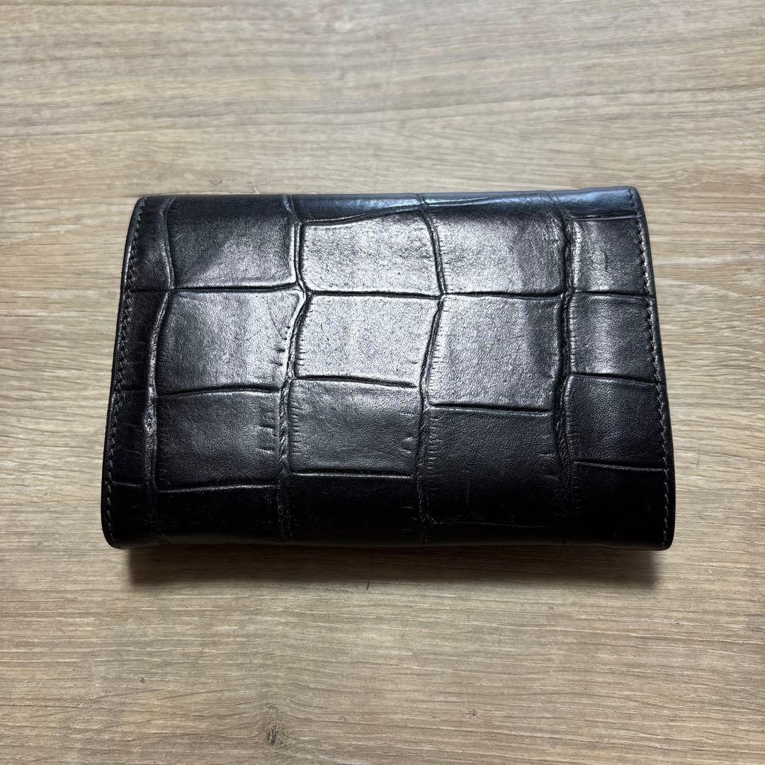 イルビゾンテ　クロコエンボスレザー　2つ折り