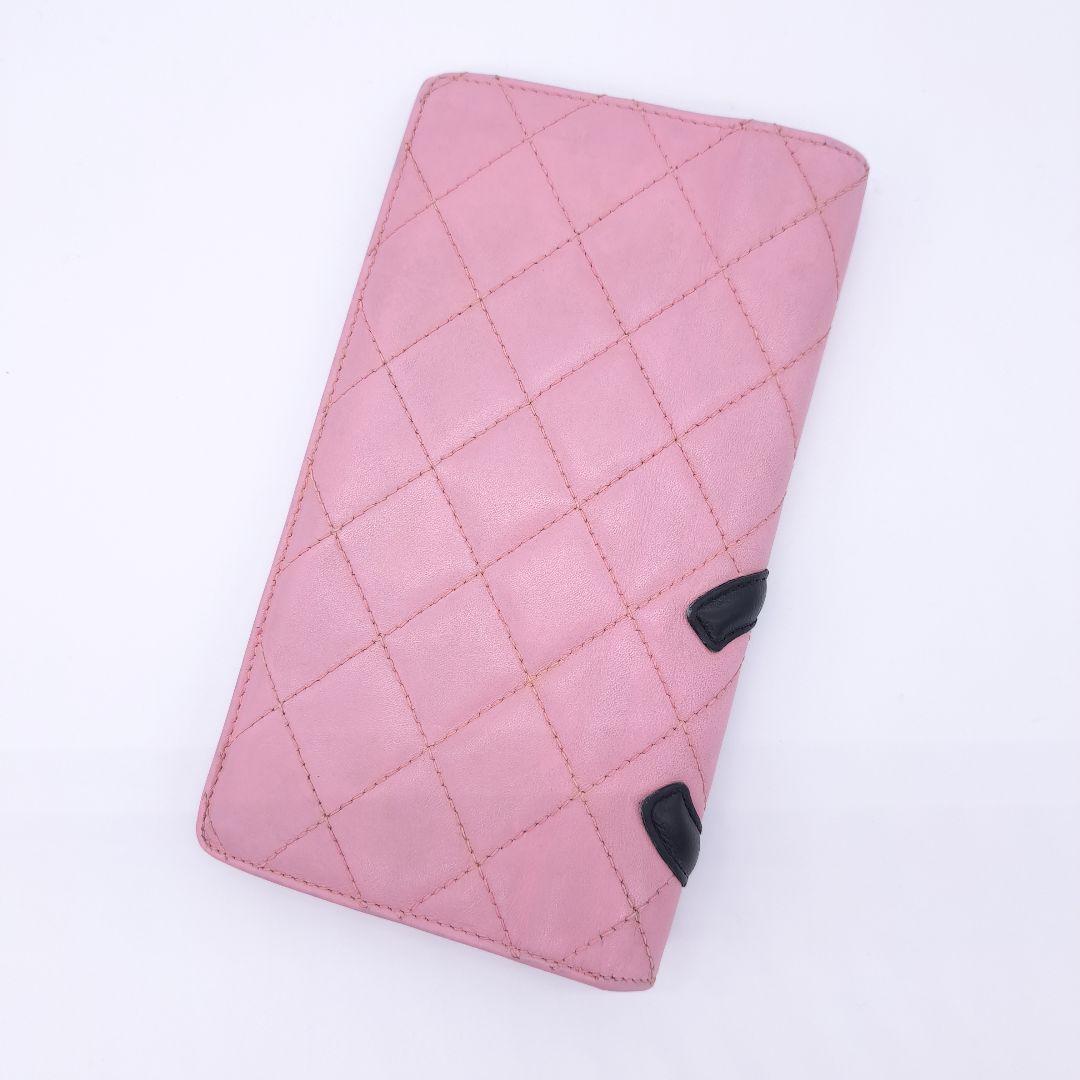 CHANEL シャネル カンボンライン 二つ折り 長財布 キルティング