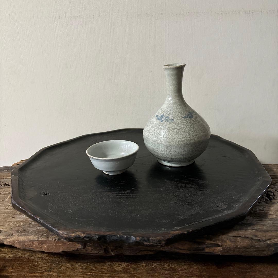 李朝盃　白磁　堅手　ぐい呑み　骨董　アンティーク.古美術.骨董.酒器.韓国骨董.