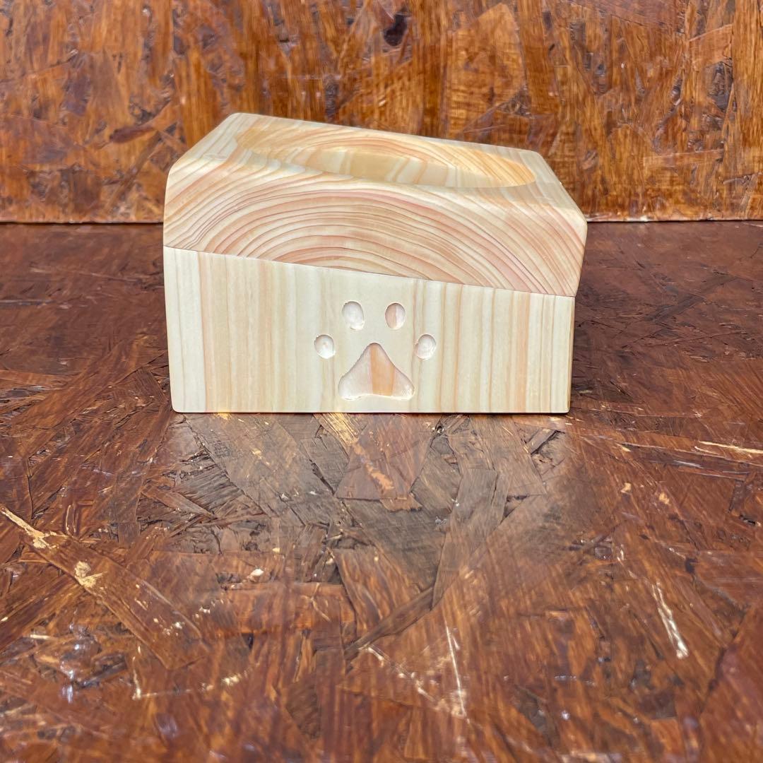 meme　国産ひのき　カウンターチェアー　ペット用食器台　セット