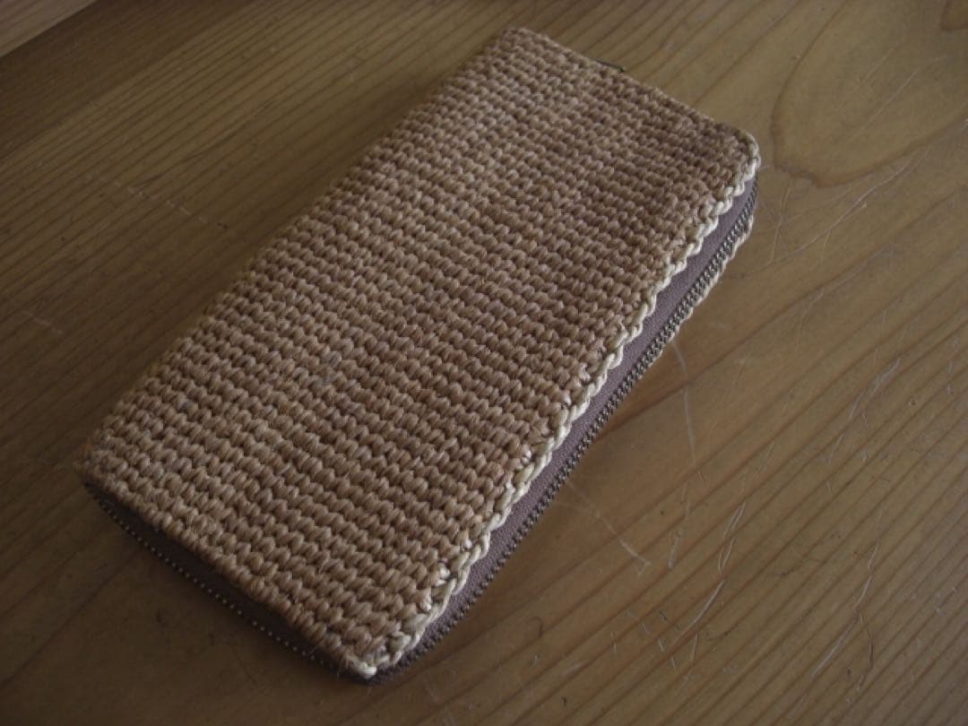 希少！自然素材ヒロロの財布　手仕事